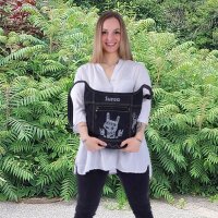 Sunsa Hobo Tasche schwarze Umhängetasche Damenhandtasche Canvas Schultertasche