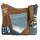 Sunsa Damen Umhängetasche aus braune Canvas & Jeansstoff. Crossbody Tasche
