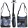 Sunsa Damen Canvas Hobotasche/ Umhängetasche. Crossbody aus Jeansstoff & schwarze Canvas