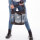 Sunsa Damen Canvas Hobotasche/ Umhängetasche . Crossbody aus Recycelter Jeans & schwarze Canvas