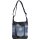 Sunsa Damen Canvas Hobotasche/ Umhängetasche. Crossbody aus Upcycling Jeans & schwarze Canvas