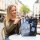 Sunsa Umhängetasche aus recycelter Jeans und schwarzem Canvas. Nachhaltige Damen Crossbody Bag