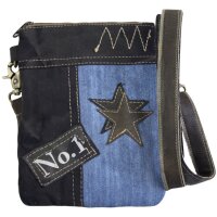 Sunsa kleine Umhängetasche aus recycelter Jeans und...
