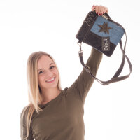 Sunsa woman canvas bag blue shoulder bag small crossbody colorful