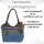 Sunsa  Handtasche aus recycelter Jeans & Canvas. Nachhaltige große Schultertasche/ Shopper