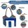 Sunsa  Handtasche aus recycelter Jeans & Canvas. Nachhaltige große Schultertasche/ Shopper