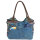 Sunsa Handtasche aus Upcycling Jeans & Canvas. große Schultertasche/ Shopper