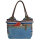 Sunsa Handtasche aus Upcycling Jeans & Canvas. große Schultertasche/ Shopper