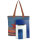 Sunsa Vintage Shoulder Bag Shopper of canvas with leather