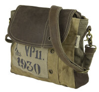 Sunsa Vintage Shoulder Bag handbag canvas with leather small Crossbody bag