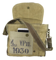 Sunsa Vintage Shoulder Bag handbag canvas with leather small Crossbody bag