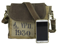 Sunsa Vintage Shoulder Bag handbag canvas with leather small Crossbody bag