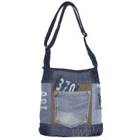 Sunsa Hobo Tasche aus Jeansstoff & braune Canvas....