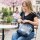 Sunsa Hobo Tasche aus recycelter Jeans & braune Canvas. Umhängetasche mit verstellbarem Henkel