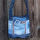 Sunsa Hobo Tasche aus recycelter Jeans & braune Canvas. Umhängetasche mit verstellbarem Henkel