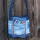 Sunsa Hobo Tasche aus Upcycling Jeans & braune Canvas. Umhängetasche mit verstellbarem Henkel