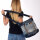 Sunsa Hobo Tasche aus Upcycling Jeans & braune Canvas. Umhängetasche mit verstellbarem Henkel