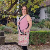 Sunsa Wende Hobo Cotton/Jeans Umhängetasche Schultertasche Crossbodybag