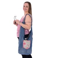 Sunsa Wende Hobo Cotton/Jeans Umhängetasche...