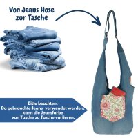 Sunsa Wende Hobo Cotton/Jeans Umhängetasche Schultertasche Crossbodybag