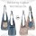 Sunsa Wende Hobo Cotton/Jeans Umhängetasche Schultertasche Crossbodybag