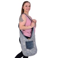Sunsa Wende Hobo Cotton/Jeans Umhängetasche...