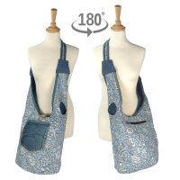 Sunsa Wende Hobo Cotton/Jeans Umhängetasche Schultertasche Crossbodybag