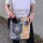 Sunsa Vintage Umhängetasche aus Upcycling Jeans & Canvas. Damen Crossbody Bag