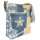 Sunsa Vintage Umhängetasche aus Upcycling Jeans & Canvas. Damen Crossbody Bag