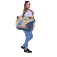Sunsa XXL Handtasche Canvas Schultertasche Große Weekender Damentasche