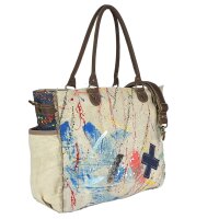 Sunsa XXL Handtasche Canvas Schultertasche Große Weekender Damentasche