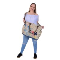 Sunsa XXL Handtasche Canvas Schultertasche Große Weekender Damentasche