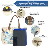 Sunsa XXL Handtasche Canvas Schultertasche Nachhaltige Große Weekender Damen Tasche