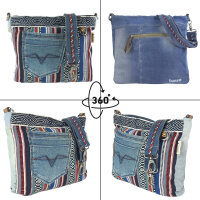 Sunsa Canvas Shoulder Bag Cross body Jeans bag colorful