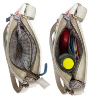 Sunsa kleine Umhängetasche, Canvas Crossbody Bag. Nachhaltige Schultertasche mit Abstrakt Kunst Design