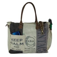 Sunsa Vintage Tasche XXL Shopper Handtasche Canvas Schultertasche Badetasche