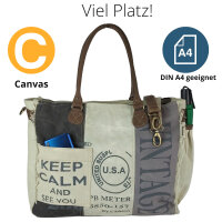 Sunsa Vintage Tasche XXL Shopper Handtasche Canvas Schultertasche Badetasche