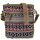Sunsa colorful small canvas bag shoulder bag crossbody brown weaved cotton