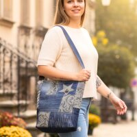 Sunsa ladies colorful canvas bag shoulder bag jeans bag crossbody