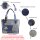 Sunsa Damenhandtasche aus Jeansstoff & graue Canvas. Shopper in Patchwork Design