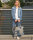 Sunsa Damenhandtasche aus Upcycling Jeans & graue Canvas. Shopper in Patchwork Design