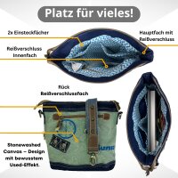 Sunsa Damentasche Maritim Umhängetasche Schultertasche blaue Crossbody mit Seepferd