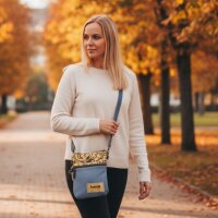 Sunsa kleine Umhängetasche aus recycelter Jeans & Canvas Mini Jeanstasche