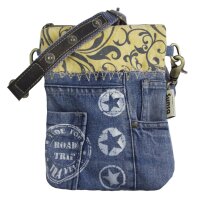 Sunsa kleine Umhängetasche aus Upcycling Jeans &...