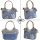 Sunsa Handtasche aus Upcycling Jeans & Canvas. große Schultertasche/ Shopper