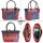 Sunsa woman canvas bag shopper red shoulder bag crossbody jeans blue