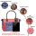 Sunsa woman canvas bag shopper red shoulder bag crossbody jeans blue