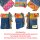 Sunsa kleine Damen Umhängetasche aus recycelter Jeans & Sari. Nachhaltige Tasche