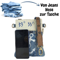 Sunsa Canvas Bag small blue shoulder bag jeans stone washed crossbody colorful