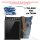 Sunsa Umhängetasche aus recycelter Jeans & Canvas. Nachhaltige Crossbody mit Vintage Motiv
